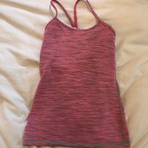 Pink Lululemon Power Y Tank